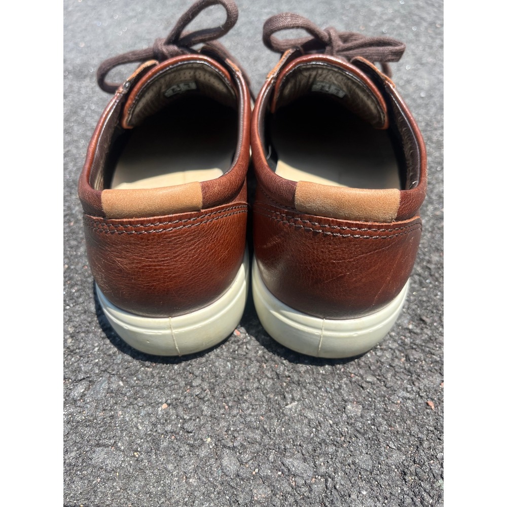 ECCO Soft 7 Mens Brown Leather Low Top Sneakers Size 43 US 9-9.5 - Picture 5 of 7